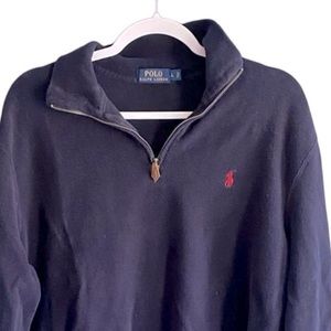 Polo Ralph Lauren navy 1/4 zip sweater pullover